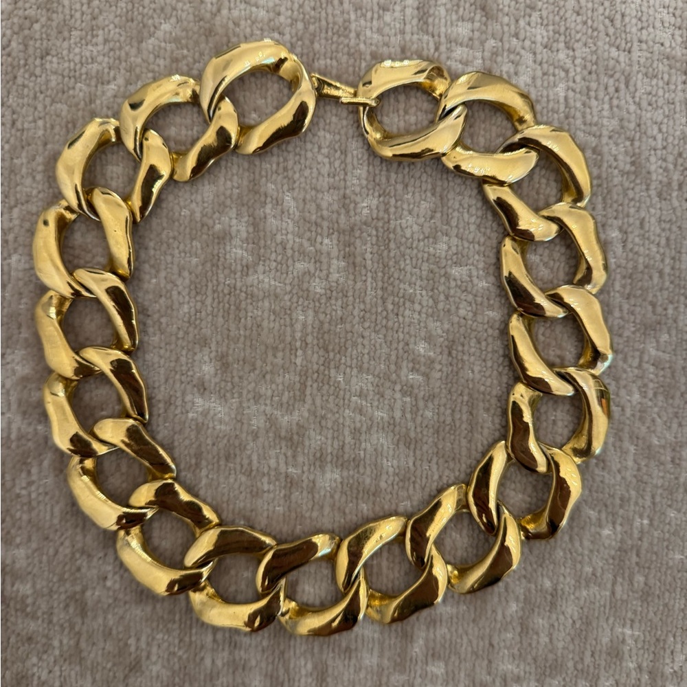 Vintage Gold Chain collar Link Necklace